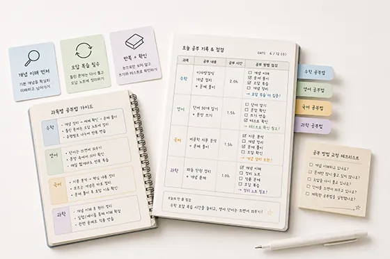 과목별 공부 방법 정리